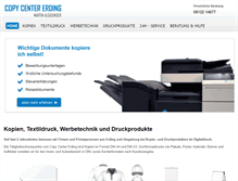 Tablet Screenshot of copy-center-erding.de